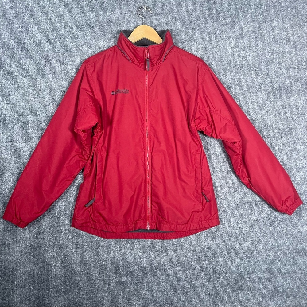 Columbia Women’s Large Fleece Lined Red Insulated Jacket Active Outdoor‎ Coat